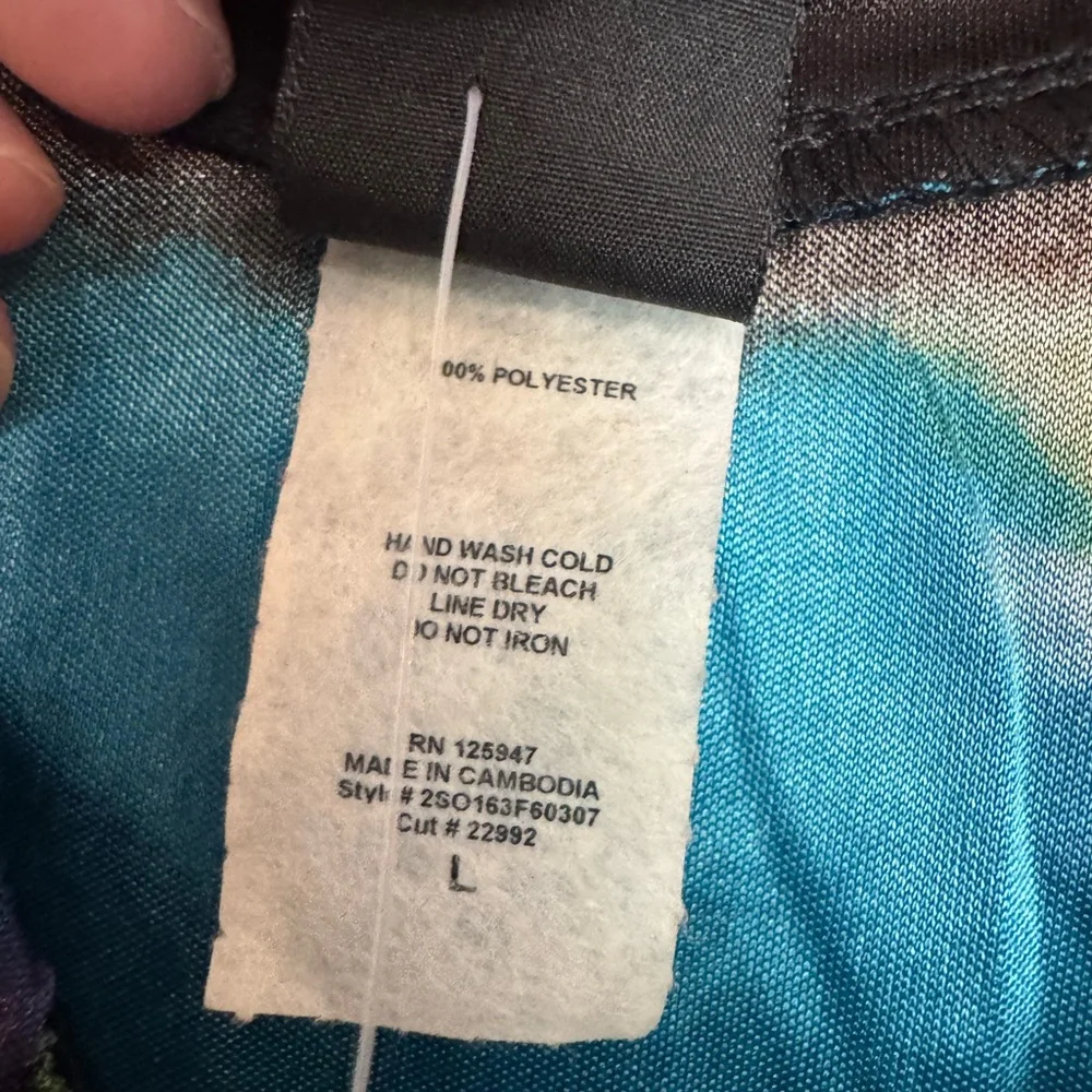 V.1 Couture Y2K Multicolor Ruched Tank Top NWT Large